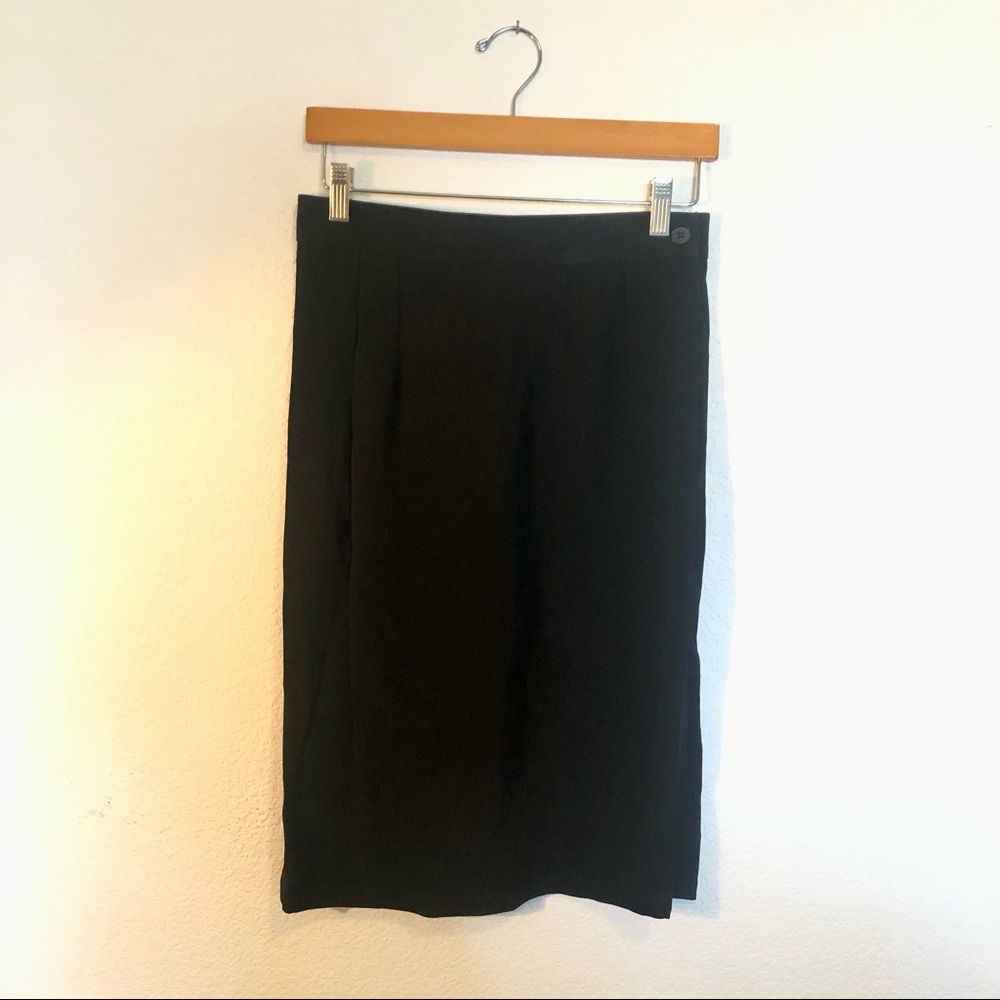 [YSL] Vintage Black Wrap Pencil Skirt
